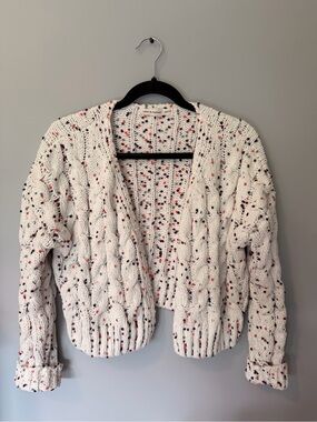 Chunky Cable Knit Cardigan Sweater